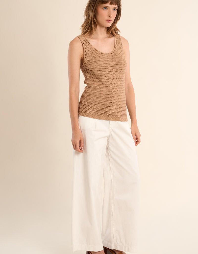 Crochet Knit Sleeveless Top