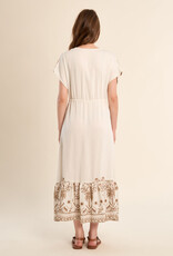 Embroidered Monkey Maxi Dress