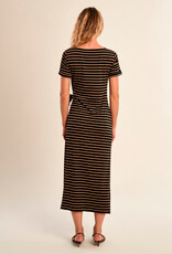 Striped Knotted Knit Dress