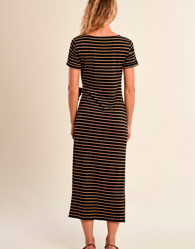 Striped Knotted Knit Dress