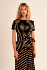 Striped Knotted Knit Dress