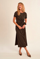 Striped Knotted Knit Dress