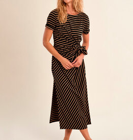 Striped Knotted Knit Dress