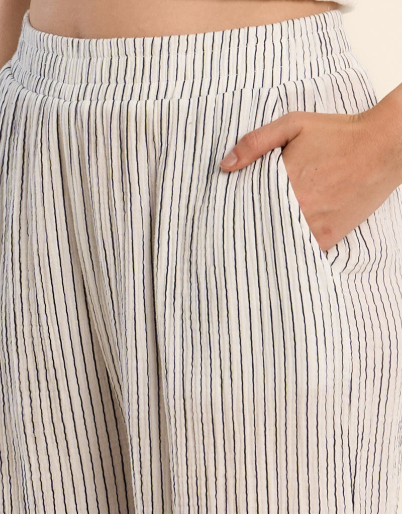 Striped Pull On Pant