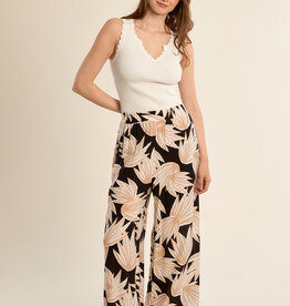 Flower Print Pull On Pant