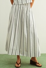 Striped Smock Waist Maxi Skirt