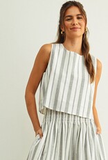 Striped SL Crop Top
