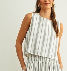 Striped SL Crop Top