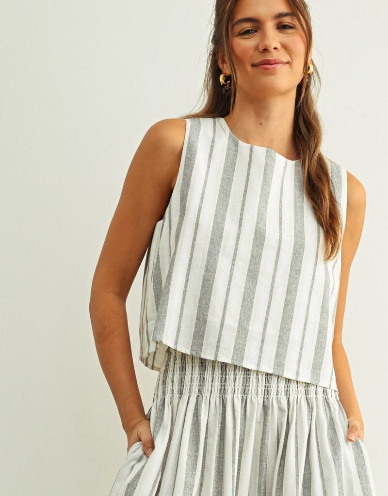 Striped SL Crop Top