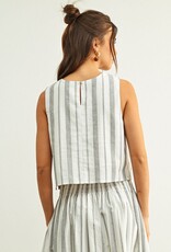 Striped SL Crop Top