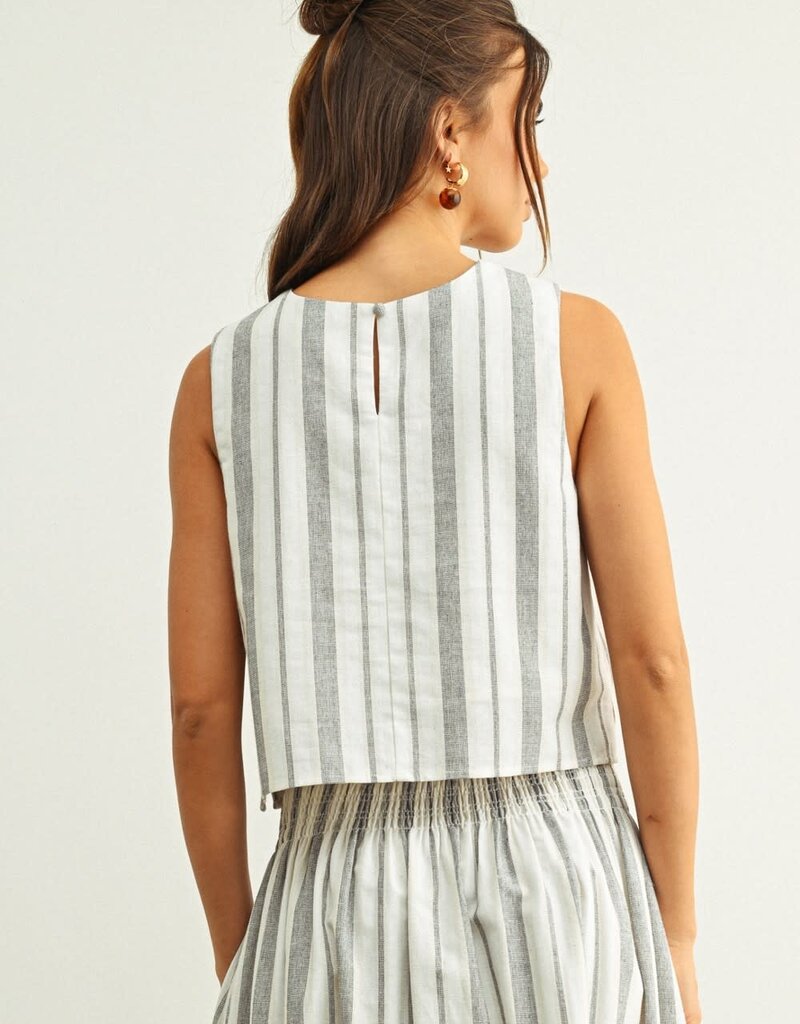 Striped SL Crop Top
