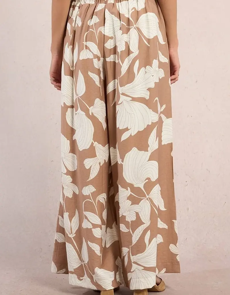 Wide Leg Floral Print Pant
