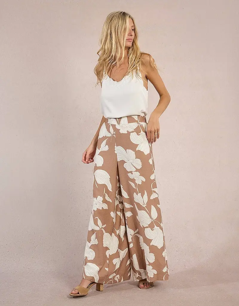 Wide Leg Floral Print Pant