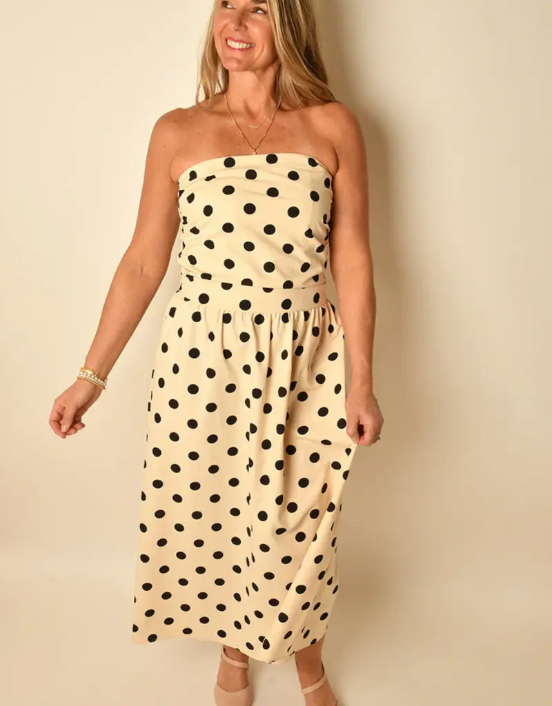 Fiora Polka Dot Midi Dress