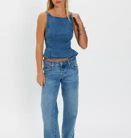 Free People Sunfaded Denim Top
