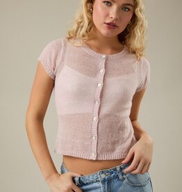 Short Sleeve Sheer Cardigan