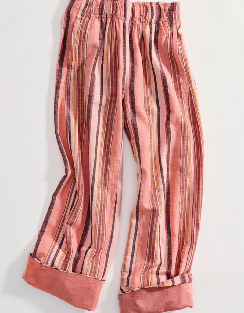 Free People Days End Soalr Linen Stripe Pant
