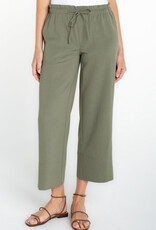 Pull On Tie Waist Wide Leg Pant