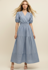 Striped Tiered Maxi Dress