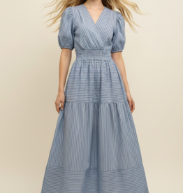 Striped Tiered Maxi Dress