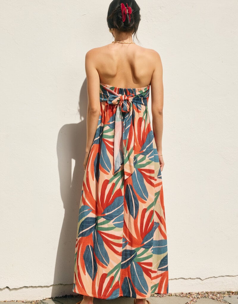 Lagoon Daze Strapless Tie Back Maxi Dress