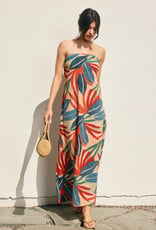 Lagoon Daze Strapless Tie Back Maxi Dress
