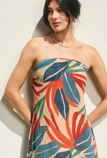 Lagoon Daze Strapless Tie Back Maxi Dress