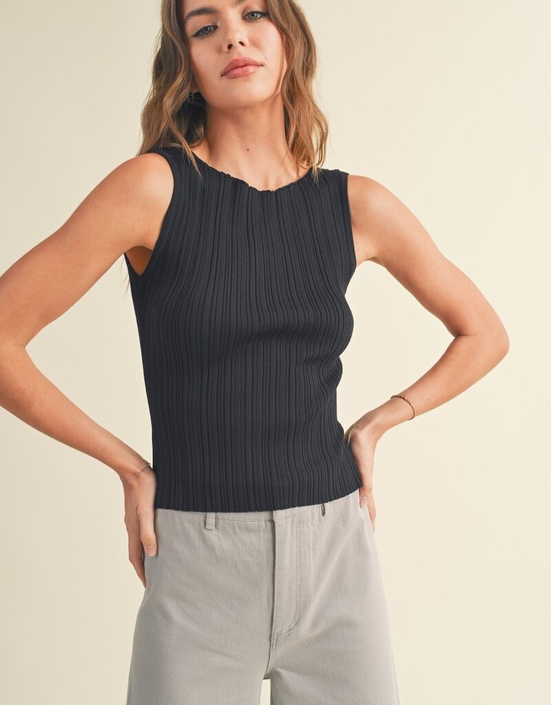 Viscose Ribbed Knitted Top