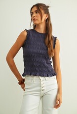 Sleeveless Smocked Top