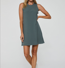 Justine High Neck Ribbed Dress