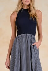 Mock Neck Maxi SL Dress