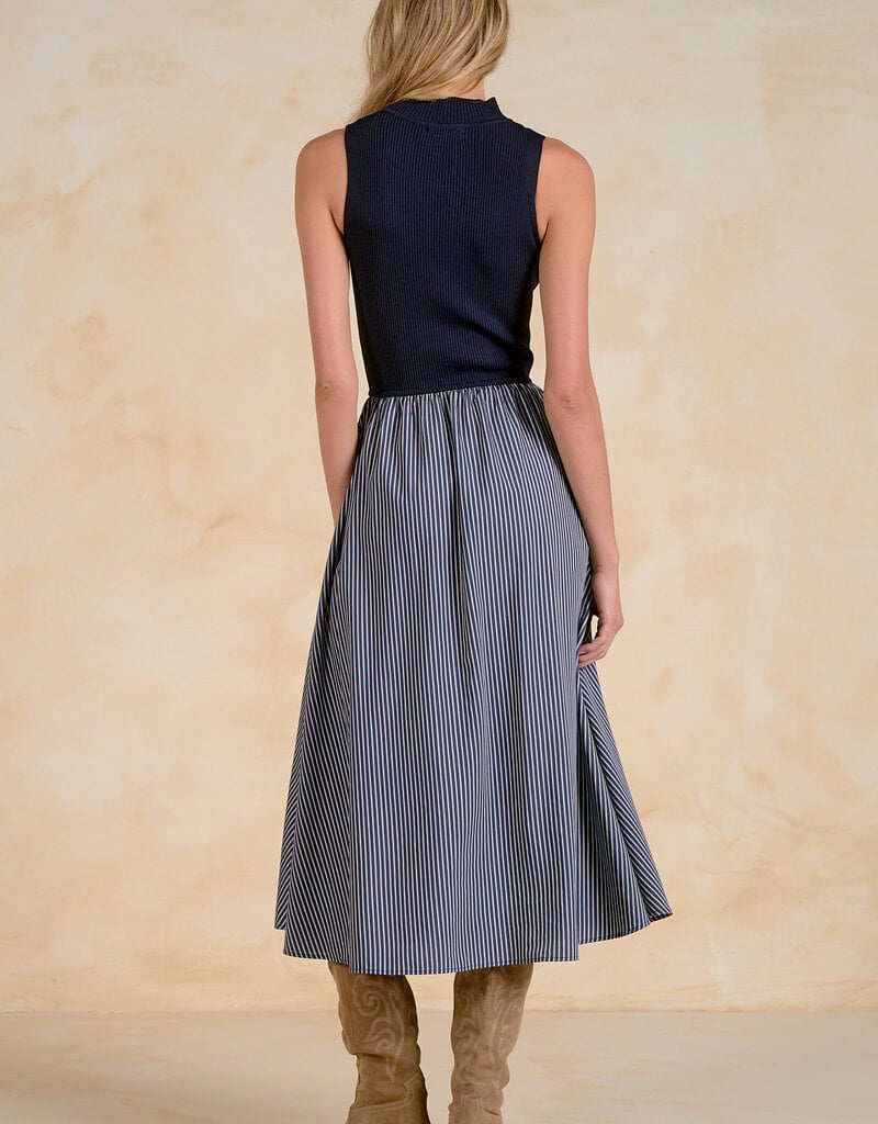 Mock Neck Maxi SL Dress