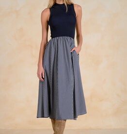 Mock Neck Maxi SL Dress