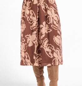 Rustic Charm Midi Skirt