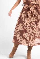 Rustic Charm Midi Skirt