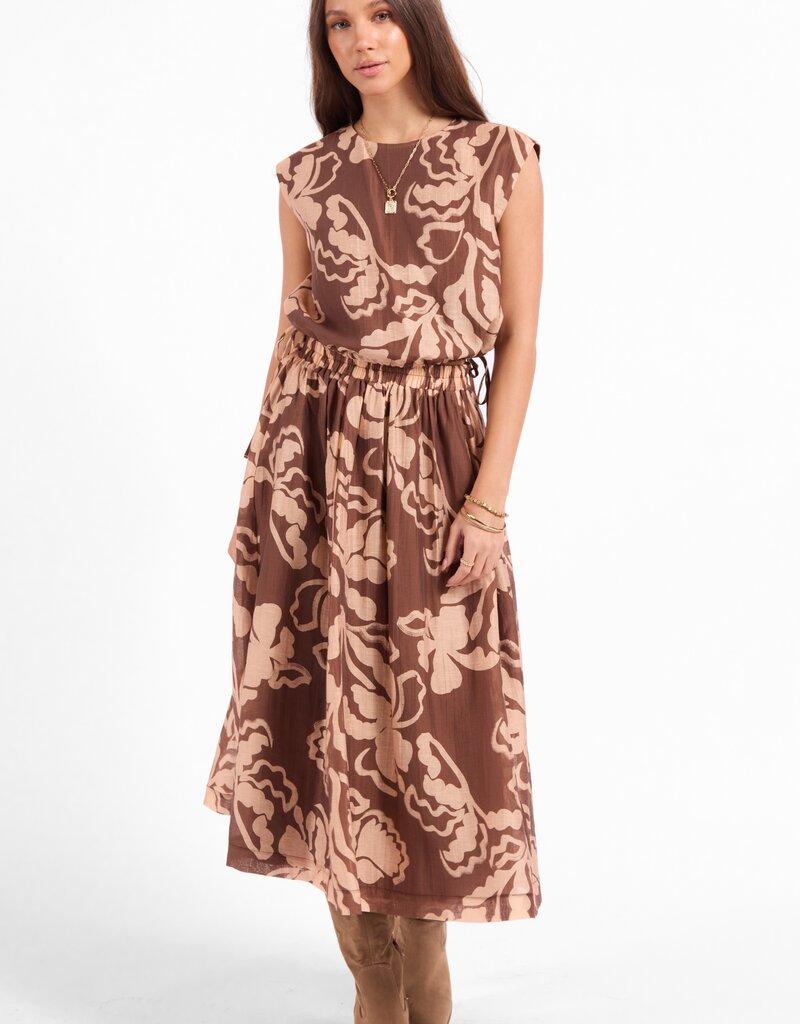 Rustic Charm Midi Skirt