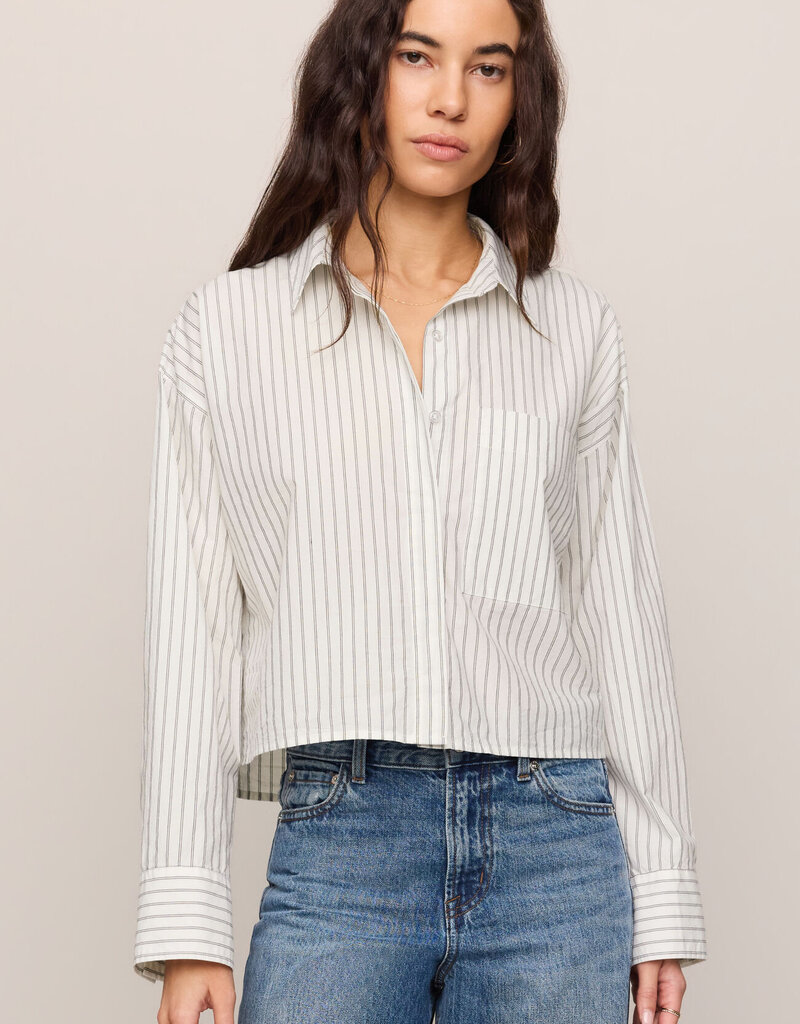 Favorite Striped Butotn Up Top