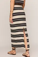 Gail Striped Jersey Midi Skirt