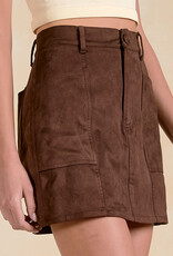 Suede Mini Skirt