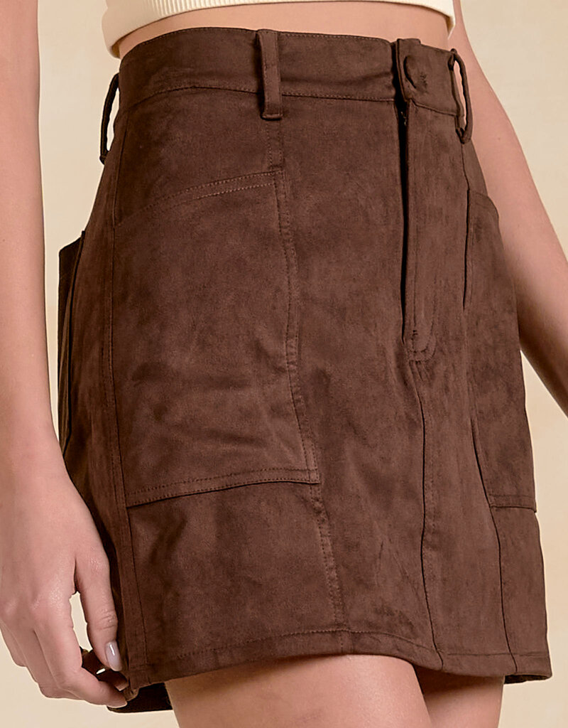 Suede Mini Skirt