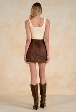 Suede Mini Skirt