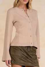 Cardigan Sweater w/Flared Hem