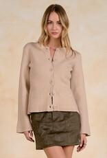 Cardigan Sweater w/Flared Hem