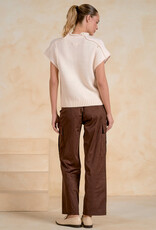 Rolled Neck SS Sweater