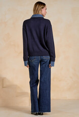 Denim Collared Sweater