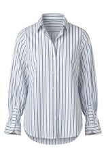Adjustable Sleeve Button Front Woven Top