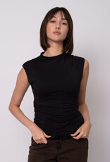 Yve Mock Neck Ruched Tank Top