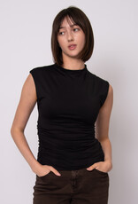 Yve Mock Neck Ruched Tank Top