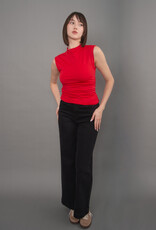 Yve Mock Neck Ruched Tank Top