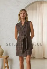 Belted Plaid Vest